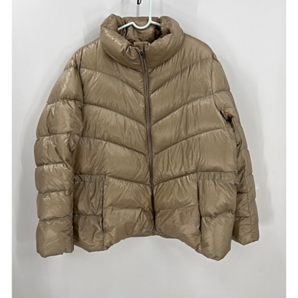 Athleta Lofty Down filled metallic  puffer Jacket XL